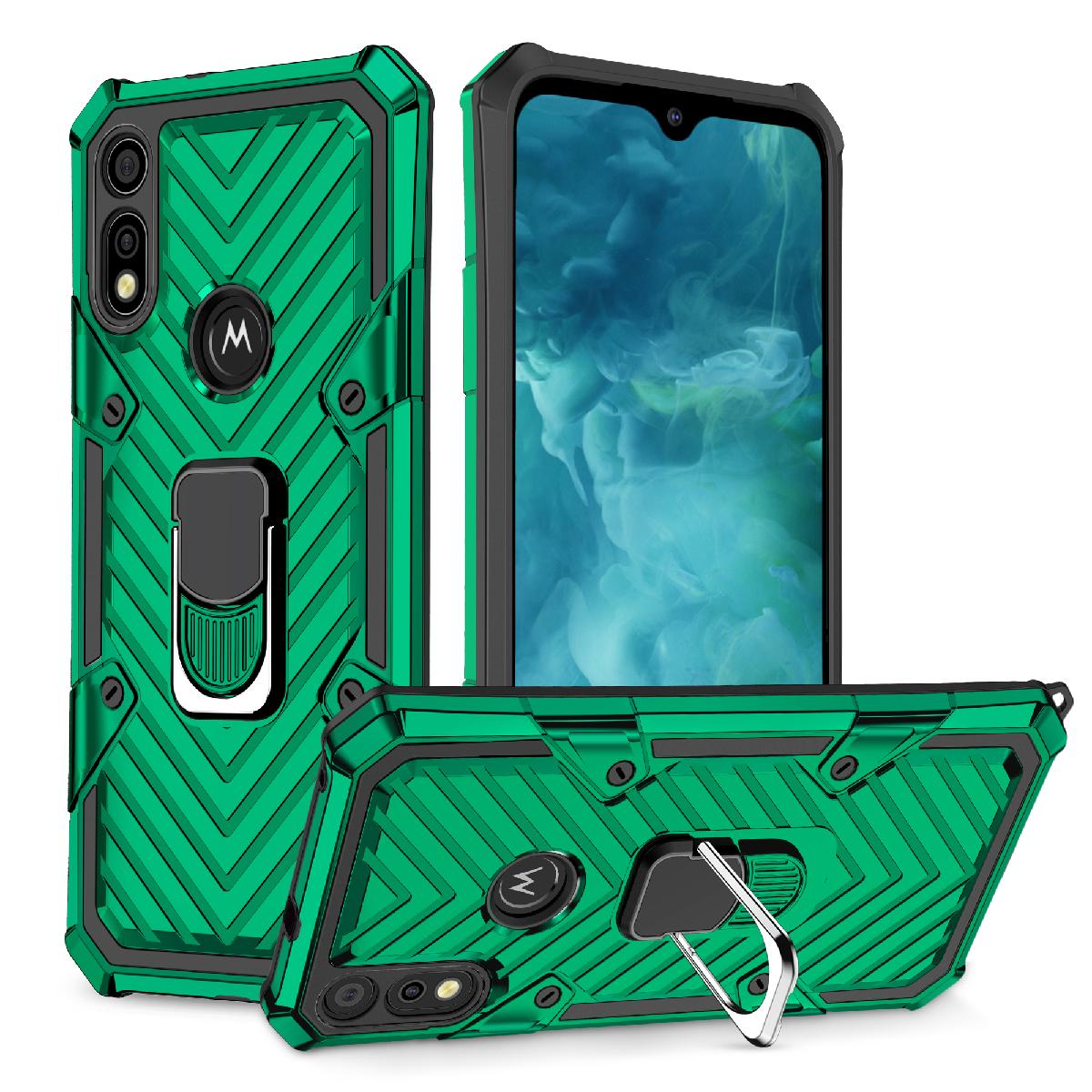 Reiko Kickstand Anti-Shock And Anti Falling Case for MOTOROLA E7 In Green